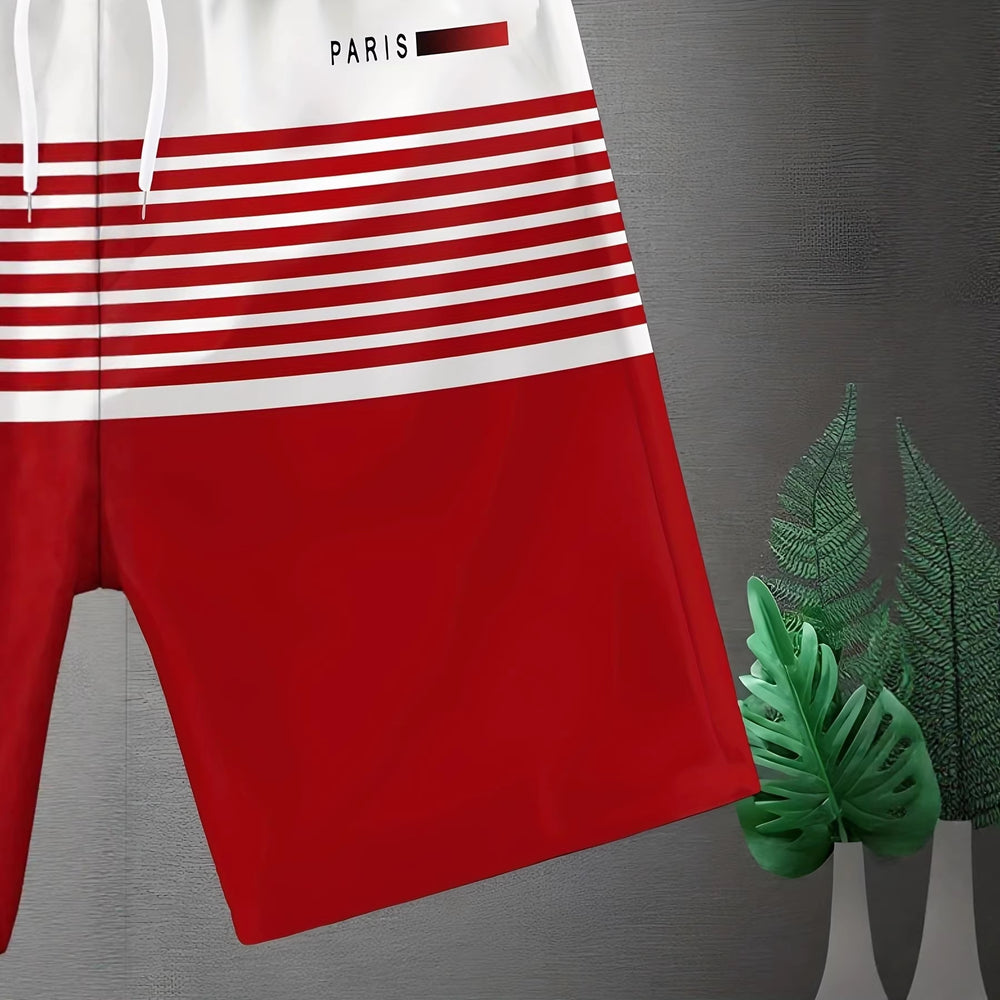 trending men's swim trunks, quick-dry swim shorts, casual athletic beach shorts, new european and american styles