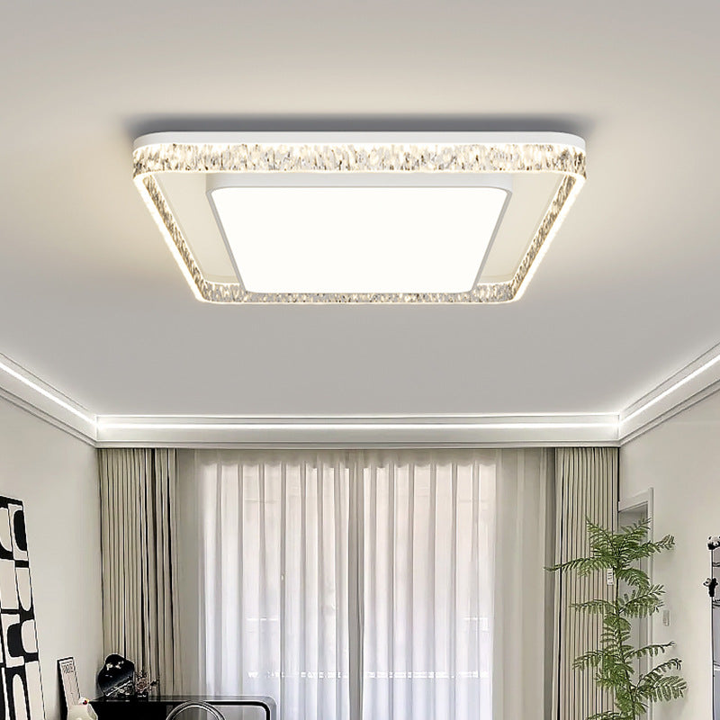 Living room light luxury high-end Italian minimalist modern living room main light rectangular ceiling light whole house lighting package
