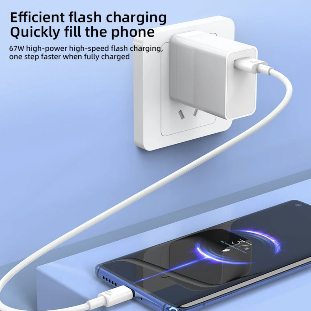 33w xiaomi eu plug charger, 67w super fast charging adapter, compatible with xiaomi 14/15 mobile phones, cross-border e-commerce exclusive
