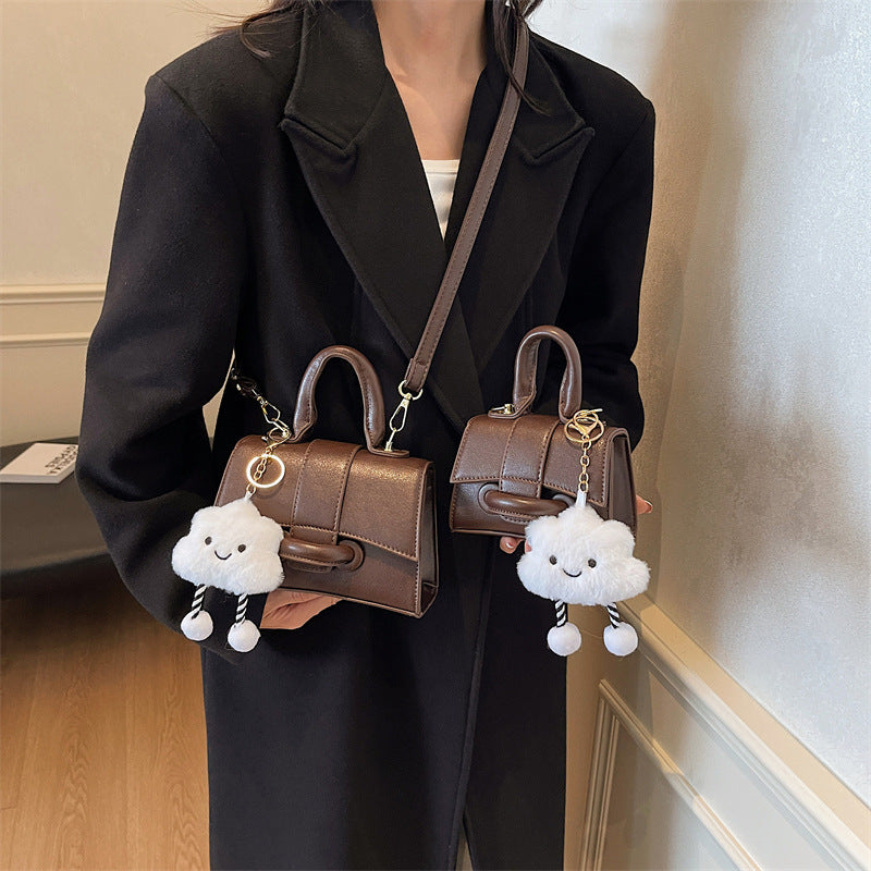 Retro presbyopia shoulder bag women's 2025 popular new niche ins versatile Korean version ins women's bag messenger bag