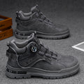 Boots men's high-top spring british style retromencasual leather shoes mid-top waterproofnon-slipworkwear boots