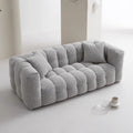 wabi-sabi style compression sofa fabric sofa teddy lamb velvet cream cotton candy sofa
