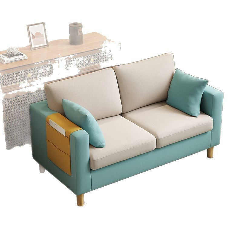 Small apartment convertible sofa bed with storage, suitable for living rooms, offices, bedrooms, apartments, rentals, and rental properties. simple fabric sofa
