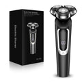 electric shaver with magnetic triple heads, full body washable, digital display, portable, fast charging, and cordless design - new model