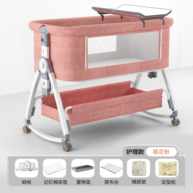 Baby crib - portable, foldable, multi-functional bassinet - newborn & toddler convertible bed
