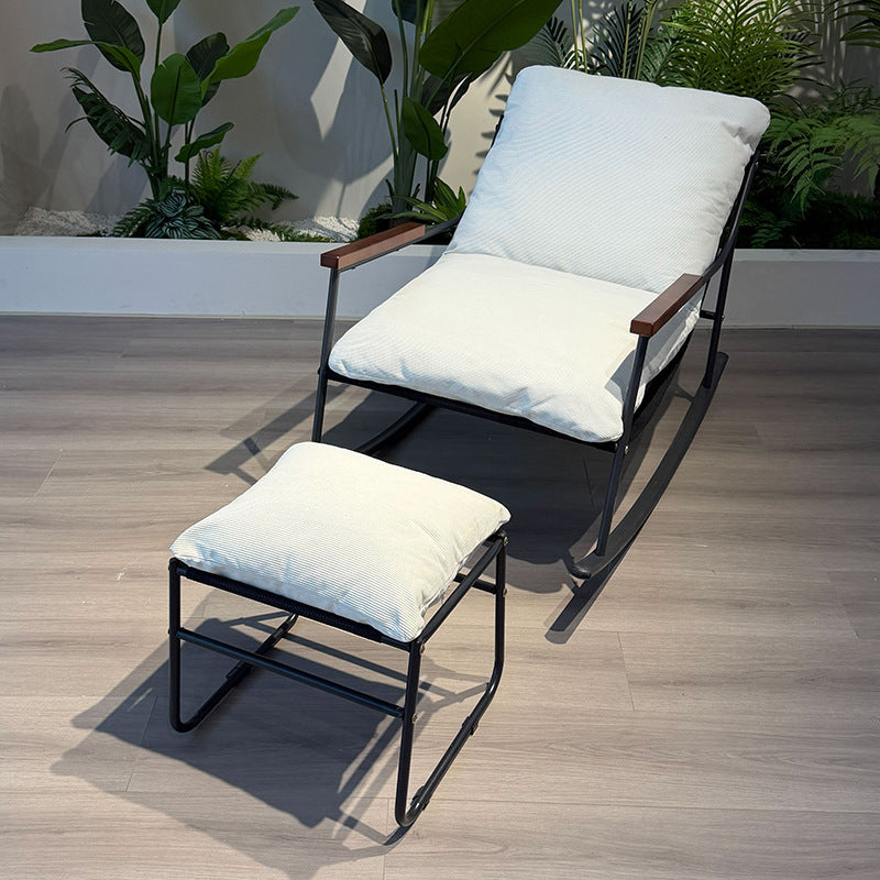 Rocking chair retro style living room sofa chair adult lounge chair lazy sofa balcony casual rocking chair leisure chair