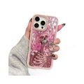 Suitable for iphone 16 pink skull rhinestone mobile phone case apple 17 stylish cool high-end anti-fall protective cover