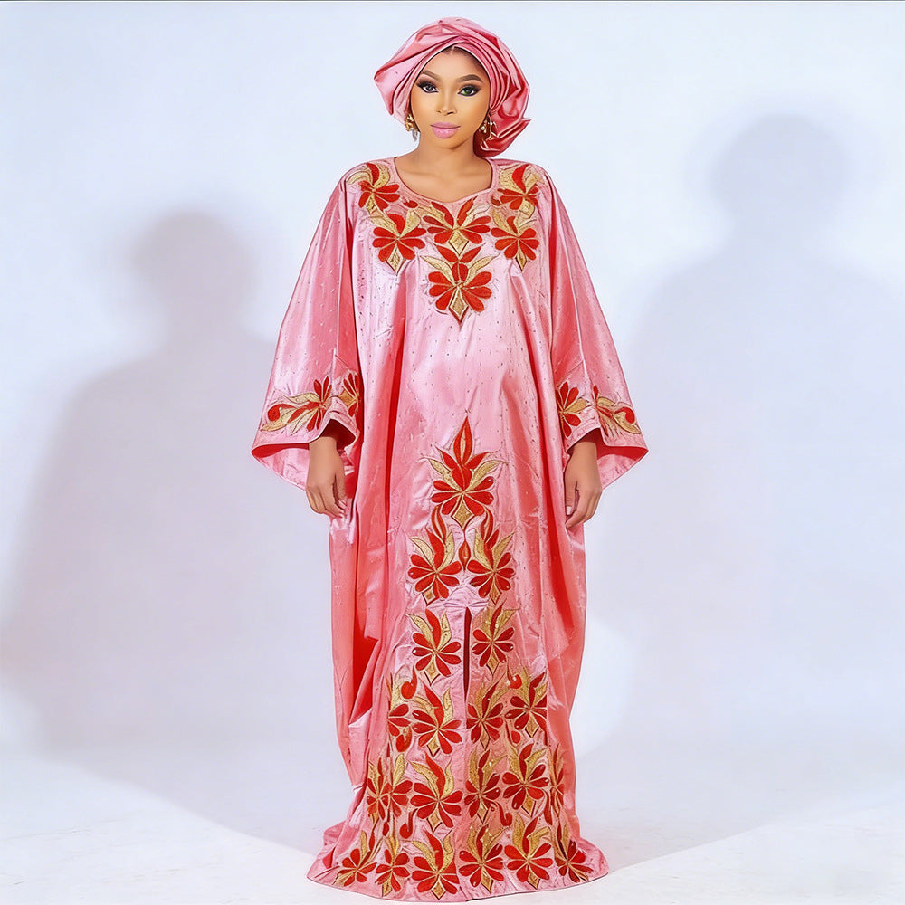 supply of african women's clothing plus size full craftsmanship plus fragrant robe   loose dress headscarf