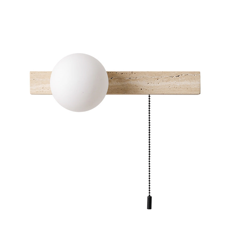 Wabi Sandy Wind Bedroom Bedside Wall Lamps Medieval Creative Designer Living Room Background Wall Stairs Cream Wind Yellow Travertine