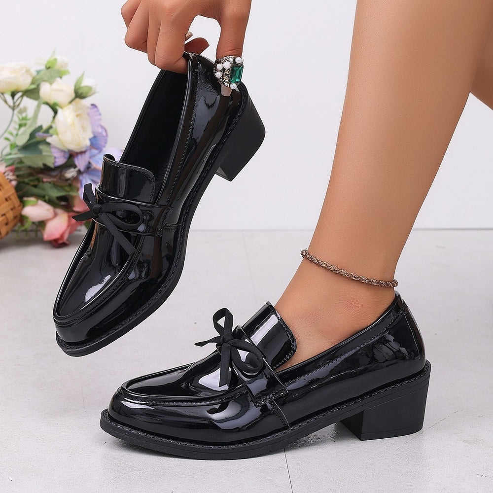 plus size loafers women's spring and summer new arrivalbows mary jane flatselegantcasual small leather shoes wholesale