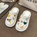 Love/white clogs