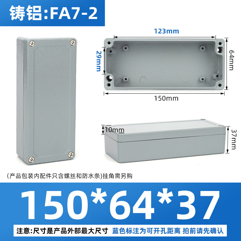 Cast aluminum waterproof box Outdoor waterproof aluminum box Metal box Outdoor terminal box Button box Sealed aluminum waterproof junction box