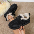 plus sizeelegantfleece-linedheattech german training shoes for women fall and winternew arrival front tie backretro soft bottom anti-snow boots