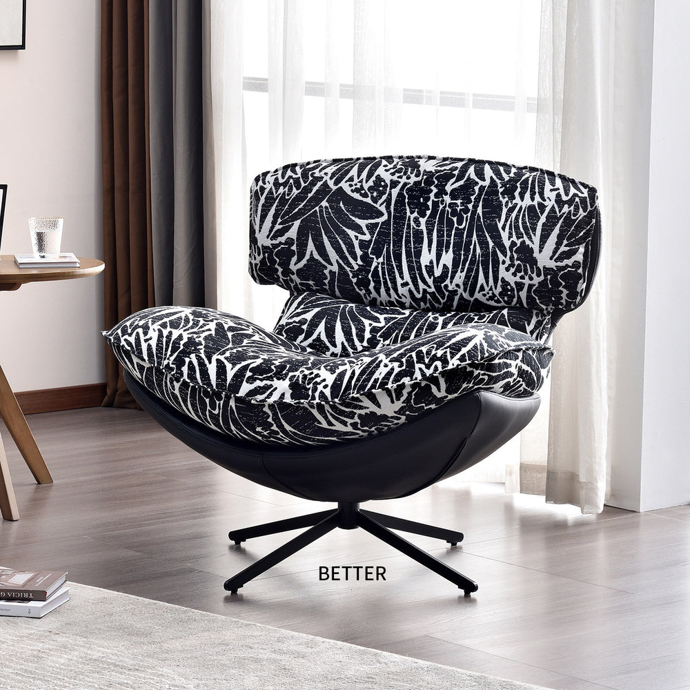 Scandinavianaccessible luxury single sofa chair modern casual designer lazy living room balcony rotatable casual rocking chair