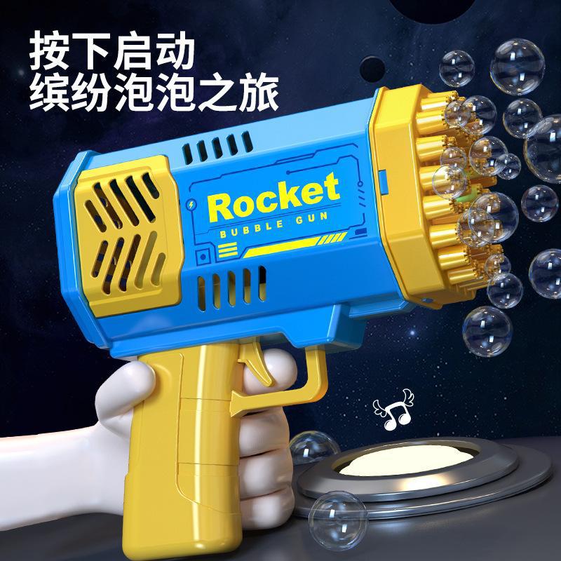 hot selling 40-hole space light bubble machine mini version gatling electric bubble blowing handheld kids toys