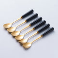 Gray gold spoon