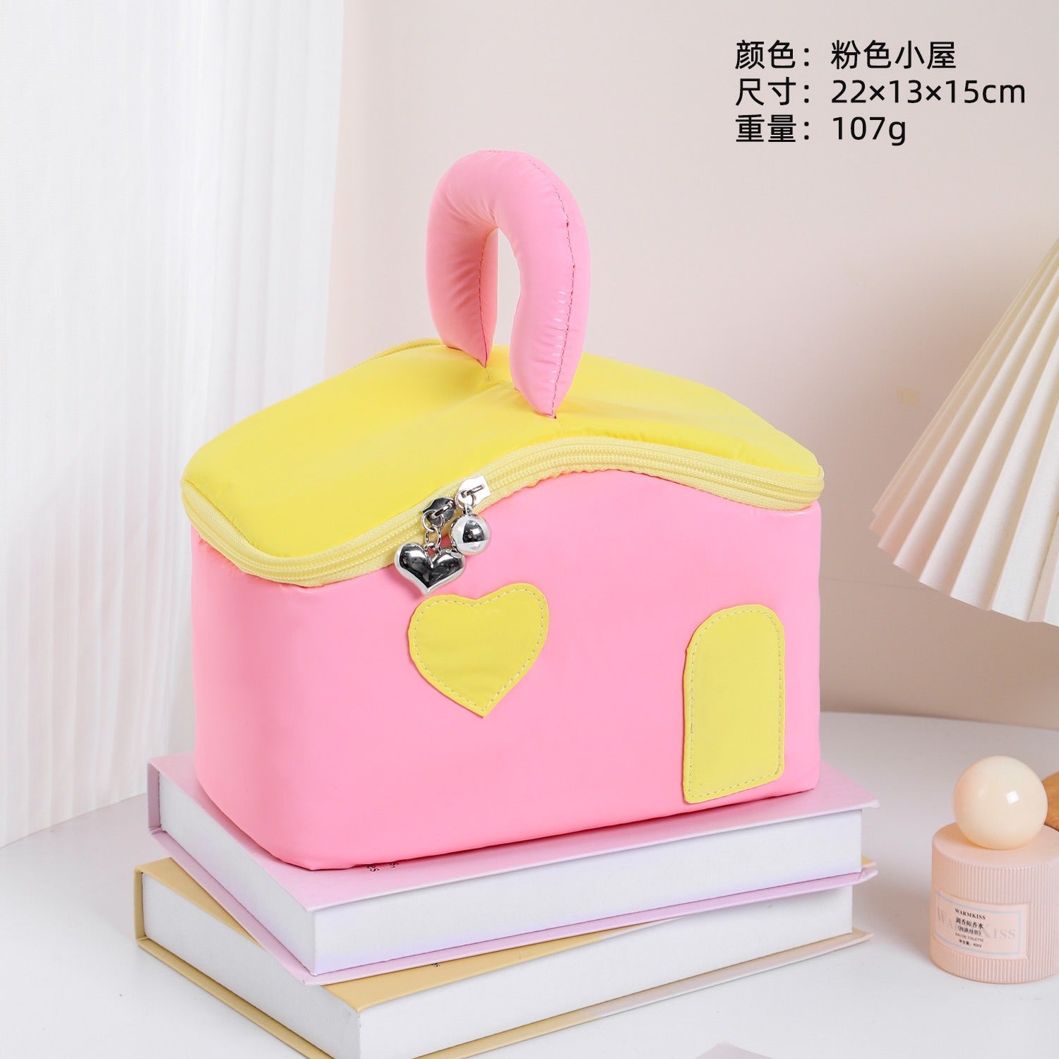 Xiaohongshu popular cosmetic bag large capacity cute contrasting color portable waterproof toilet bag women's skin care product storage bag