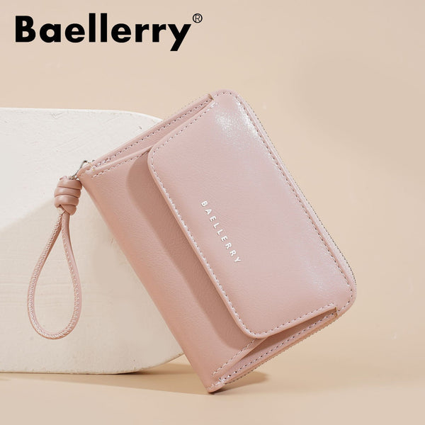 新款油蜡皮手提女士钱包短款日系ins高级感零钱袋钱包钱夹wallet