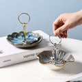 Ceramic jewelry dish - instagrammable european style, exquisite high-end trinket organizer, creative desktop display