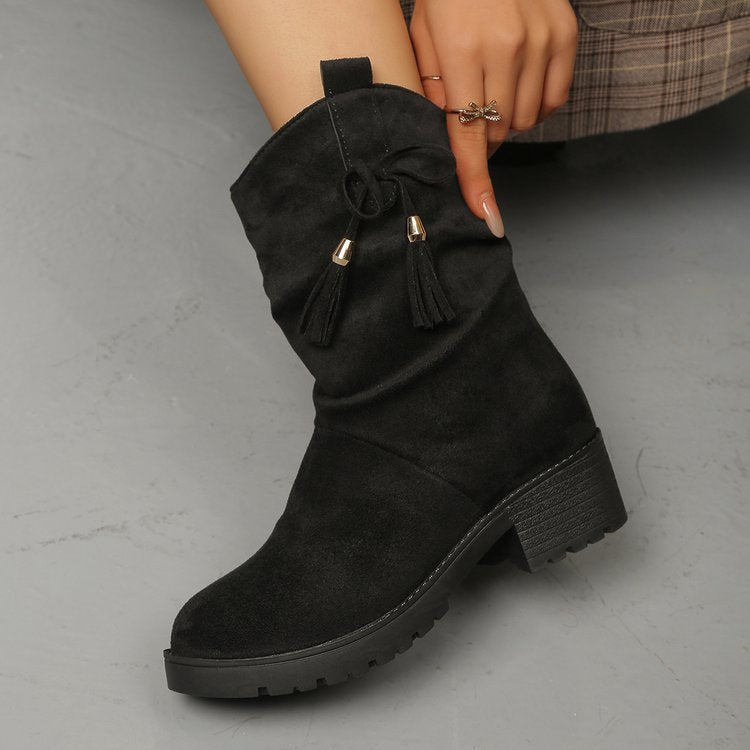 fall/winter new arrivals: plus size fleece-lined leather boots for women (sizes 36-42). wholesale available. dropshipping for  &