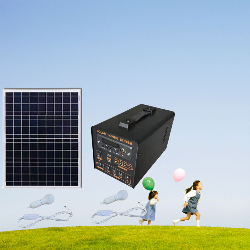 Portable Multifunctional Solar Power System Energy Storage Mobile Power Supply Camping Live Lighting Emergency Power Supply