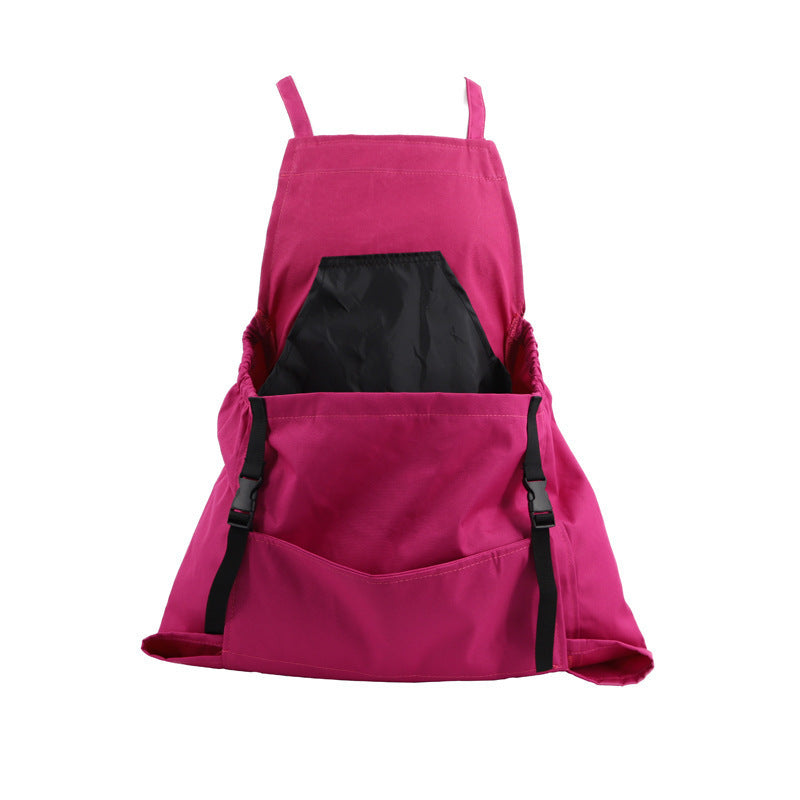 Outdoor picking apron with large pockets - multi-purpose fruit, vegetable, and flower harvesting bag for quick collection