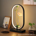 New chinoiserie table lamp bedroom bedside lamp zen ornaments wedding girl lotus creative gift home remote control lotus