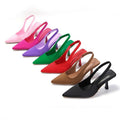 Fashionplus size high-heeled sandals with toe-cap and back strap new arrivalflats pointed toe flatsfashion stiletto high heels