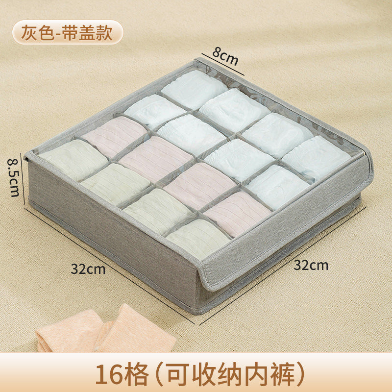 Socks storage box, underwear, underwear, bra, household box, dormitory drawer type fabric division, wardrobe finishing artifact