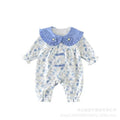 Baby girl's long-sleeved romper, stylish and fashionable, perfect for newborns, full-month celebrations, outings, and 100-day milestones. newborn baby clothes, one-piece jumpsuit, suitable for spring and autumn