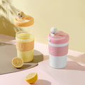 Portable, stylish water bottle - trendy glass straw cup with cute cartoon design, perfect as a souvenir or gift, includes lid