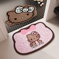 Fresh green bathroom absorbent floor mat cute kitty bathroom non-slip mat quick-drying foot mat bathroom carpet
