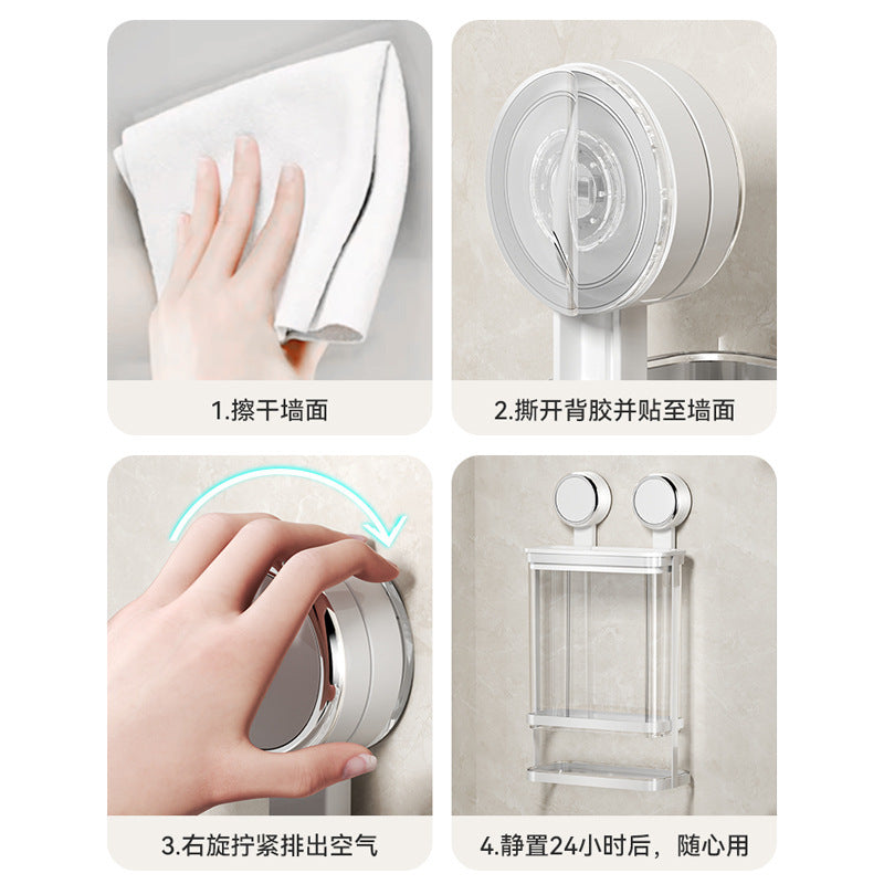 Kitchen suction cup knife holder rack 2025 new household wall-mounted integrated knife organizer with drainage knife stand and kitchen knife rack