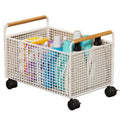 Bathroom cabinet under storage rack laundry detergent bathroom wheeled storage basket wash basin under washbasin movable storage rack