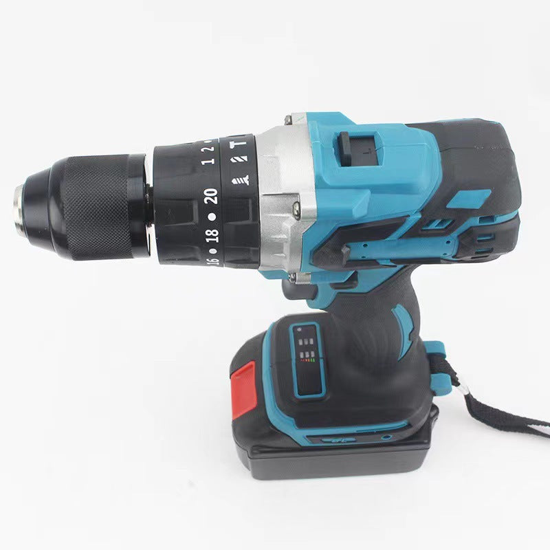 Brushless three-function rechargeable drill 13mm impact drill, supplied by household lithium battery impact drill screwdriver manufacturers
