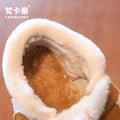 Clearance kids' casual cotton shoes  winter fleece-lined fluffy shoes velcro boys' soft sole warm snow boots