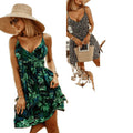 Ebay  new arrival v neckprinting suspender waist dress