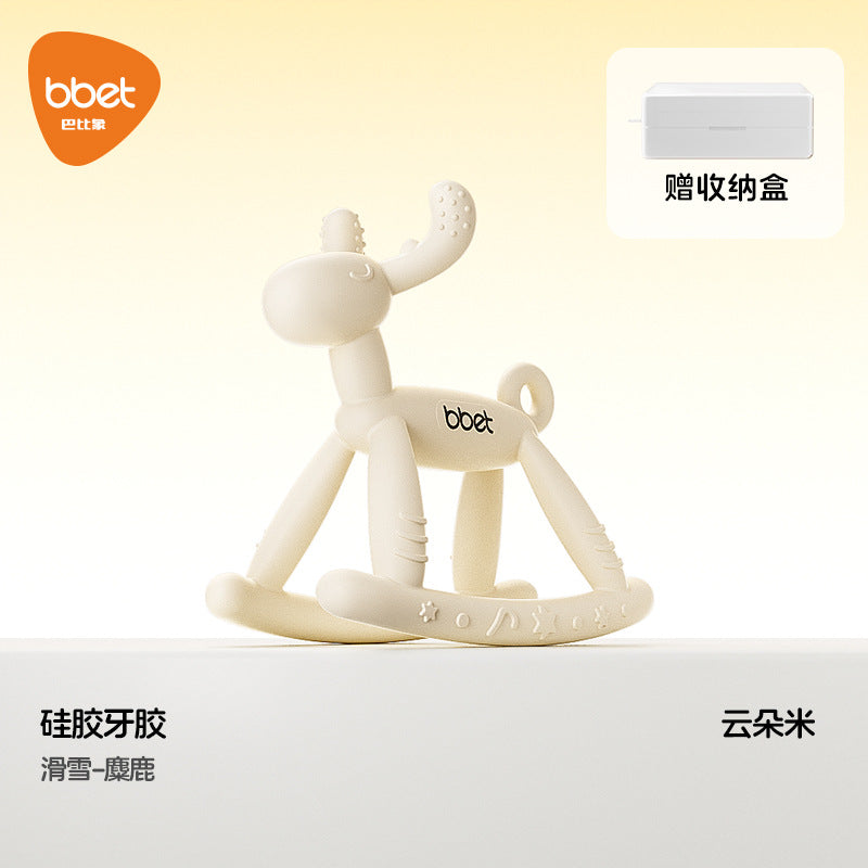 Babibele baby teether - anti-sucking hand toy, silicone chewable toy for babies aged 0-1 year