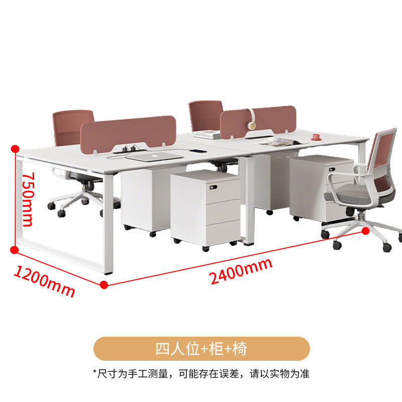 Saint li office desk and chair set - minimalist modern computer desk with partition, staff booth, office furniture