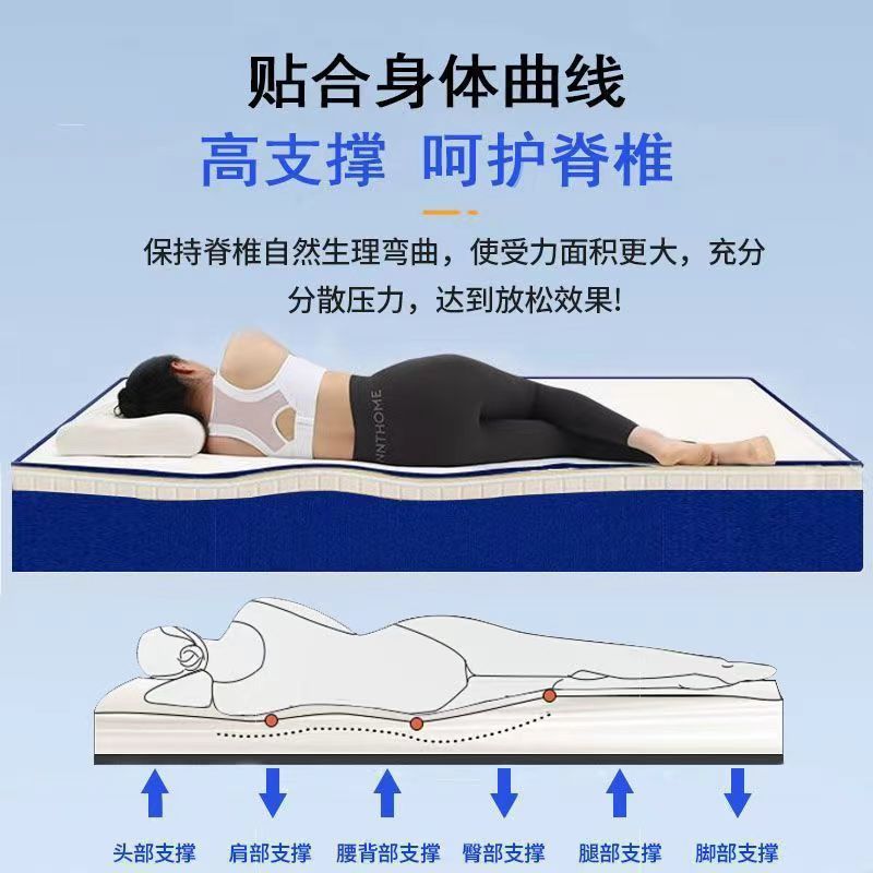 Explosive roll bag box memory cotton latex mattress home rental house ridge protection independent spring comfortable sponge mattress