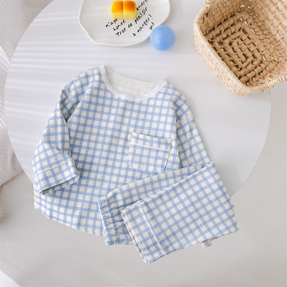 new children's pajamas: boys' spring/autumn long-sleeve cotton pajamas, baby & girls' big kids' loungewear, home wear