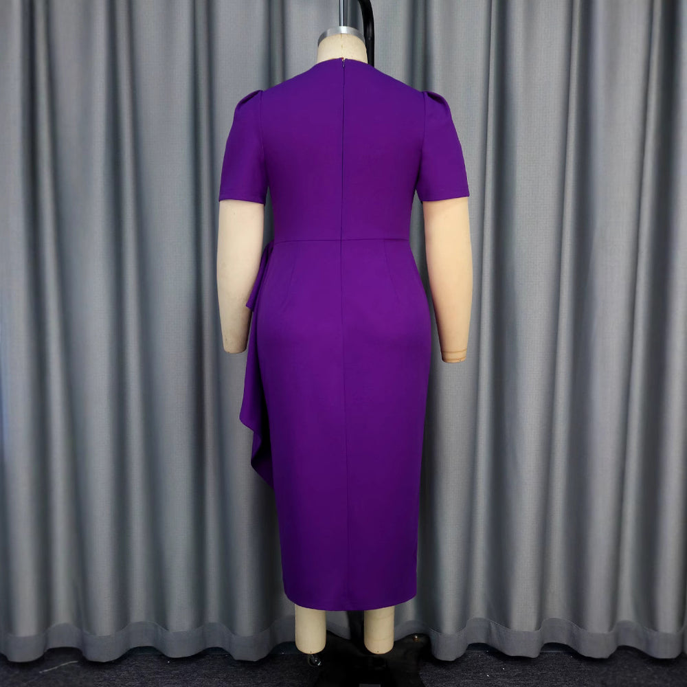 Am041139 new half-open collar 3d floral cross-border evening gown - cocktail club high-waisted dress