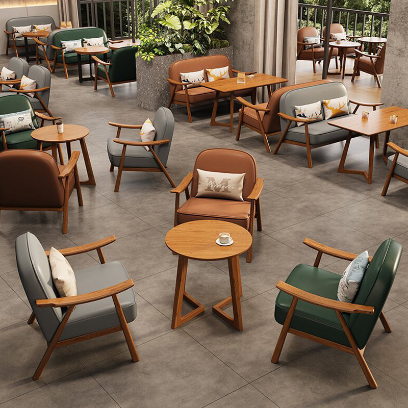 Customized cafe sofa star bar gram same style casual negotiation reception solid wood small round table catering milk tea shop tables and chairs