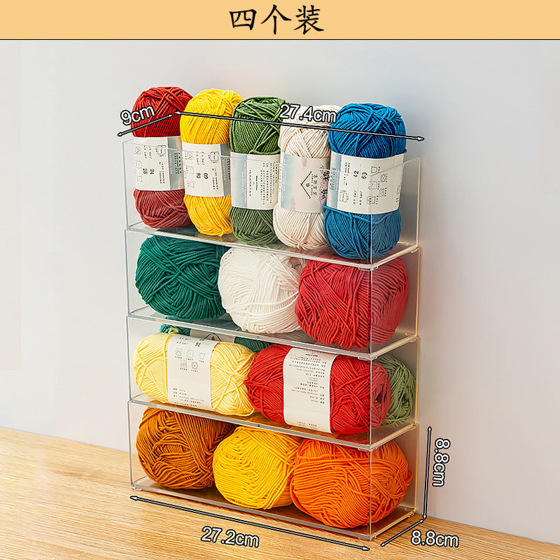 Hand woven thread DIY material tool box Household wall hanging wool ball wool ball storage box Cotton thread storage box