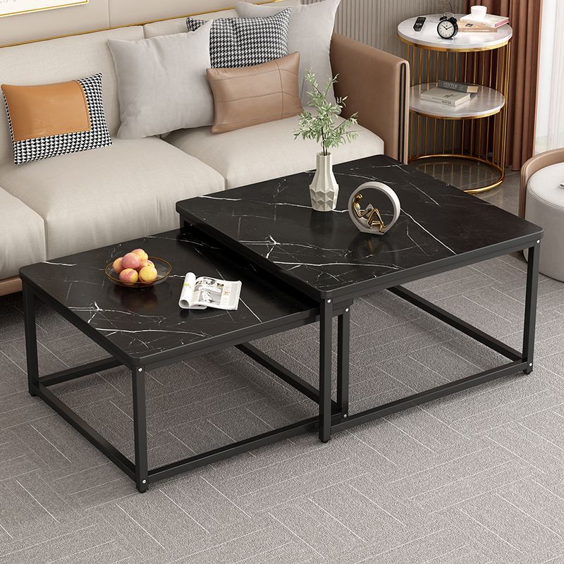 Accessible luxury square coffee table living room rental house for home small table casual modern small apartment tea table 2026new arrival