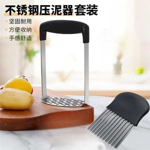 Stainless steel potato press kitchen gadget, manual potato press mud masher, creative sweet potato press in stock