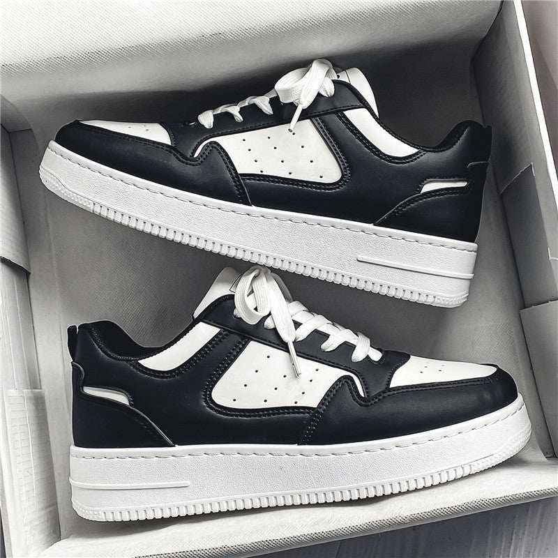 Men's spring white sneakers 2026: breathable, trendy korean style chunky sole sneakers - versatile student athletic casual shoes
