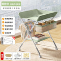 Upgraded and enhanced model [four-pole keel + storage rack + clothes drying pole + single-layer storage basket + universal silent wheel + multi-level adjustment + three-piece gift set] green