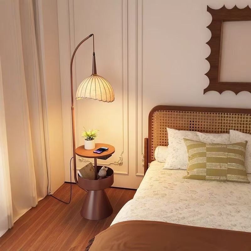 Fei shi desk living room for homenew arrivalsmall apartment bauhaus solid wood round small tea table floor lamp fei shi medium