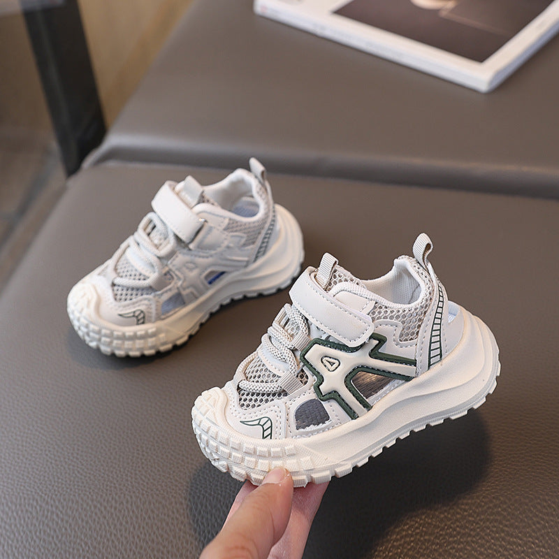 Kids' summer sneakers: new styles for boys' sandals, mesh breathable shoes for toddlers and young children, and breathable soft-soled chunky sneakers for girls